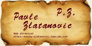 Pavle Zlatanović vizit kartica